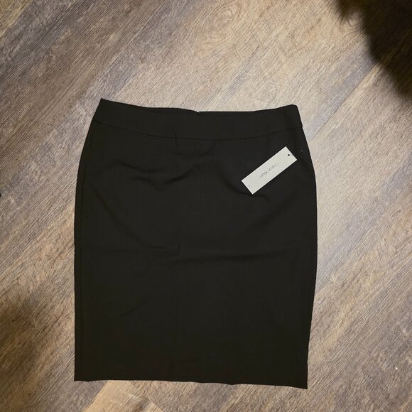 NWT Calvin Klein Black Pencil Skirt Size 12 Office Career S2ST1705 - Picture 4 of 8
